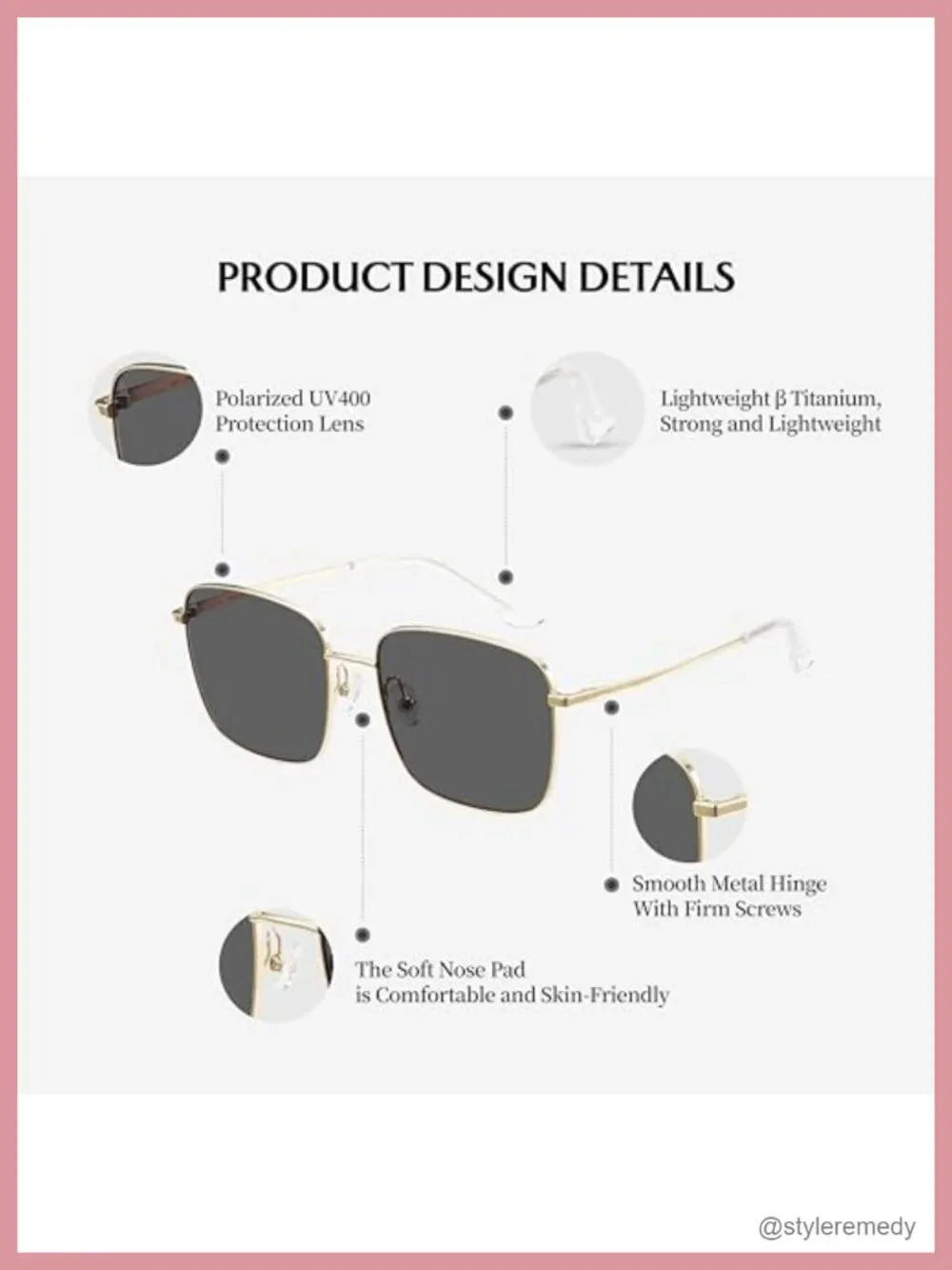 MUJOSH Oversized Square Sunglasses Women Men UV400